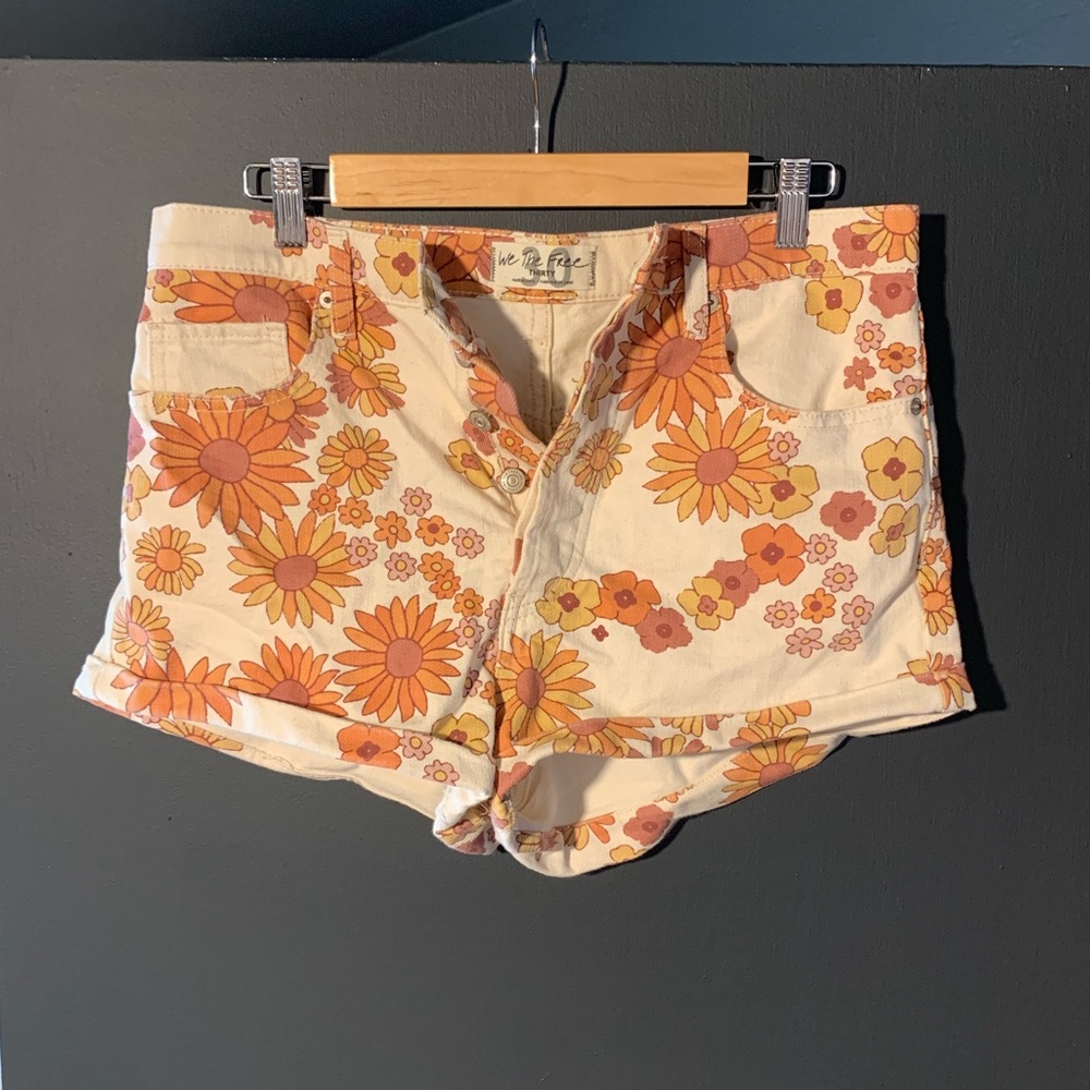 Free People Floral Shorts